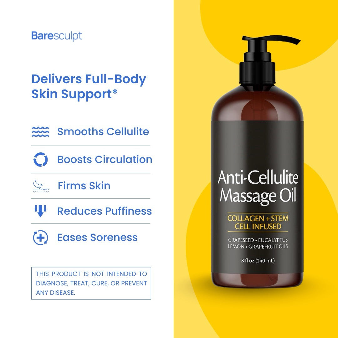 Anti-Cellulite Massage Oil - 8oz (240ml)