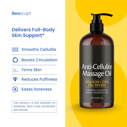 Anti-Cellulite Massage Oil - 8oz (240ml)